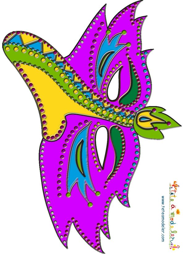 Masque bec d'oiseau orange et rouge
