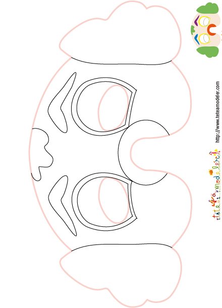 masque clown a colorier
