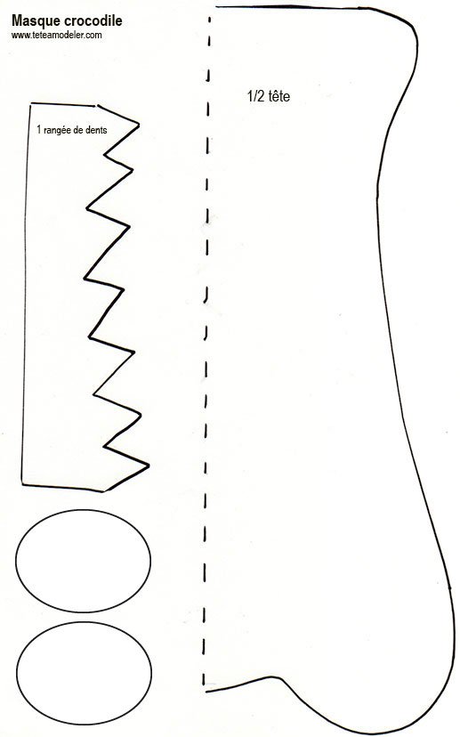 fabriquer masque crocodile
