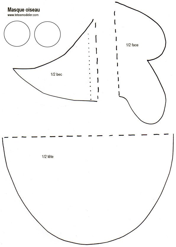fabriquer masque oiseau
