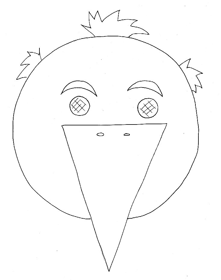 Masques de pie &agrave; colorier
