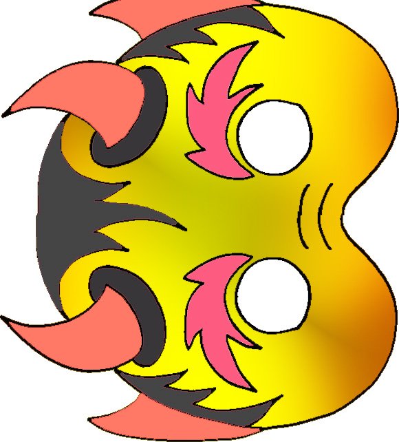 masque de diable jaune
