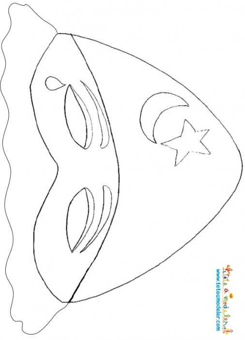 Imprimer le modèle de masque de Colombine