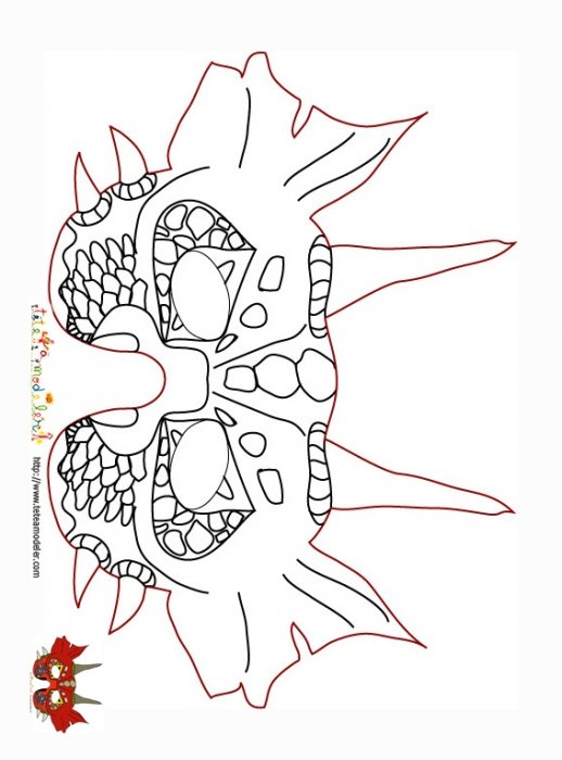 Imprimer le modèle du masque de dragon