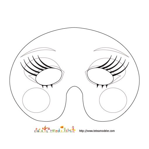 Imprimer le modèle du masque de fille