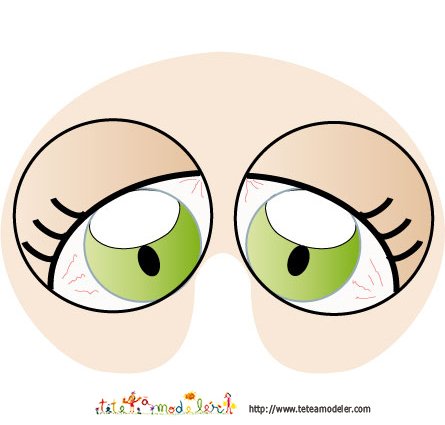   Imprimer le modele du masque de gros yeux