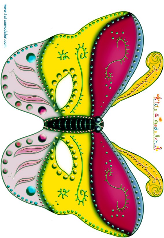 Masque papilon &agrave; imprimer
