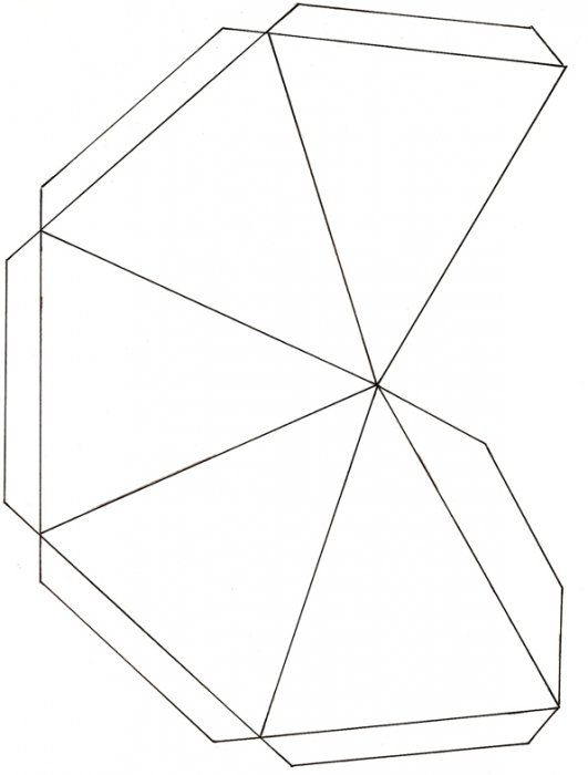 Modèle de menu pyramide vierge