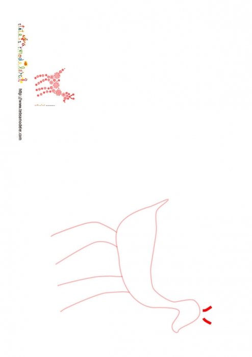 carte avec biche en flocon