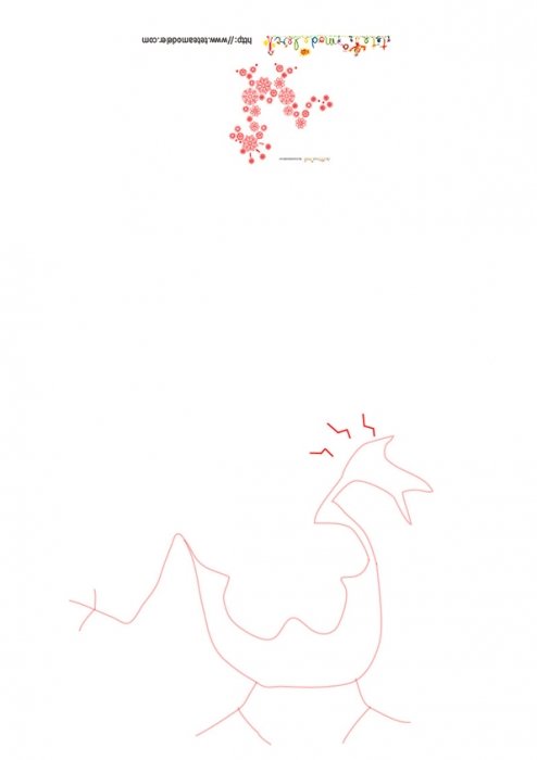 carte avec dragon design flocon