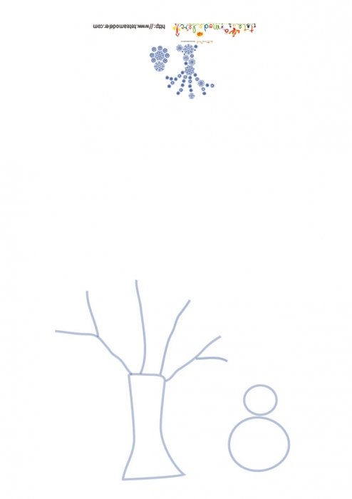 carte paysage d'hiver avec design flocon