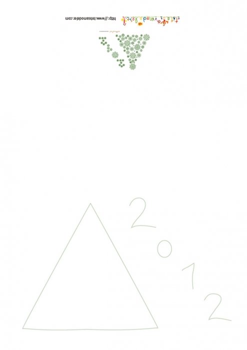 carte avec sapin design flocon