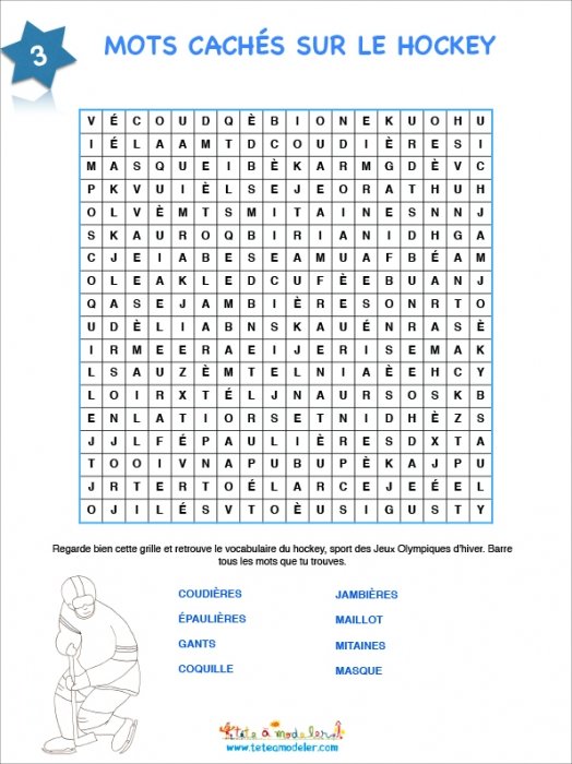 Hockey mots cachés 3