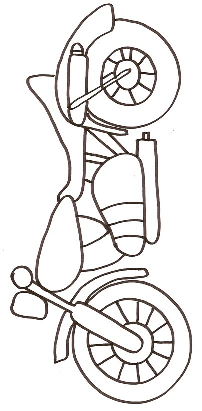 coloriage d'une moto