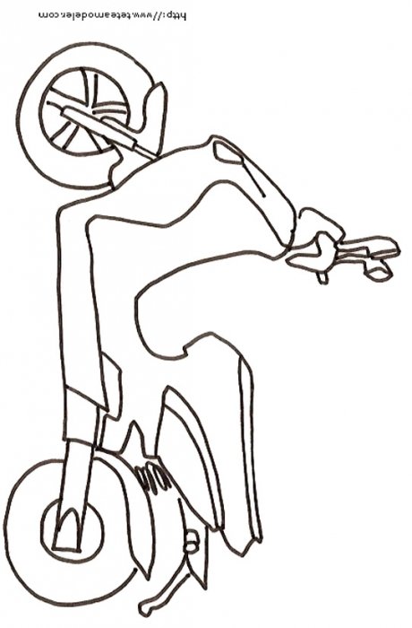 Coloriage d'un scooter