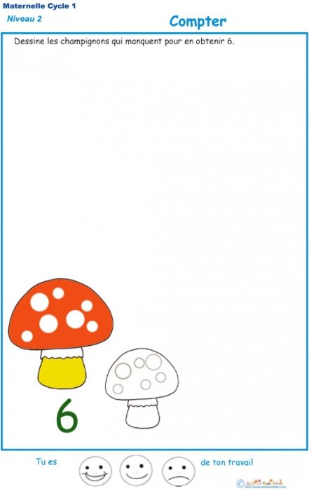 Imprimer l'exercice 1 : Ajouter les champignons qui manquent