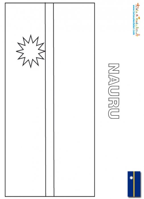 Coloriage du drapeau de Nauru