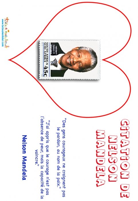 Citation de Nelson Mandela et activité enfant