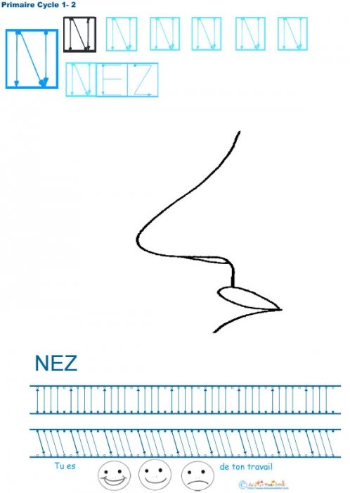 Imprimer la fiche graphisme sur N de NEZ