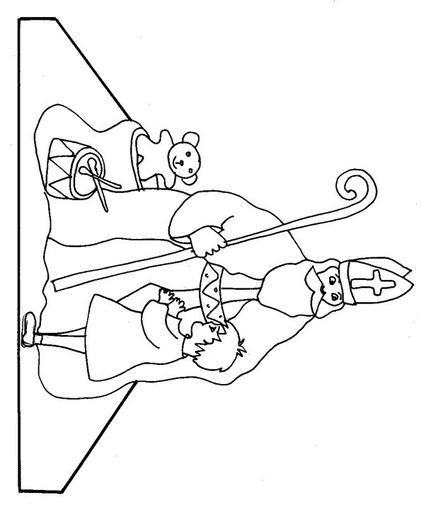saint nicolas &agrave; colorier et monter
