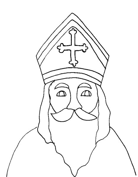 coloriage de la t&ecirc;te de saint nicolas
