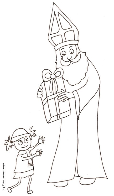coloriage de saint Nicolas
