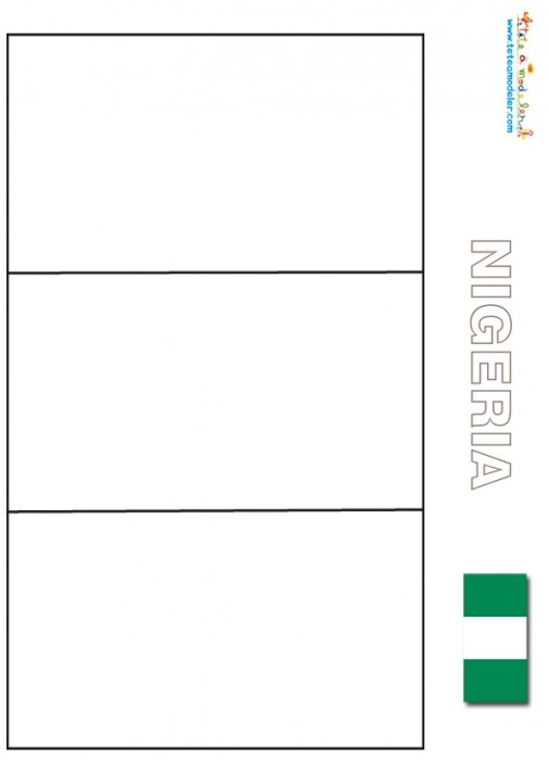 Coloriage du drapeau du Nigeria