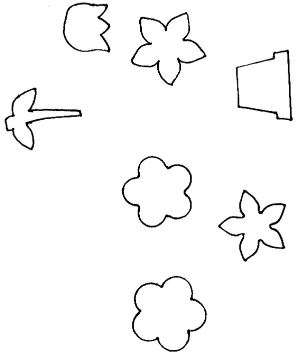 Mod&egrave;les de fleurs pour etiquette chambre
