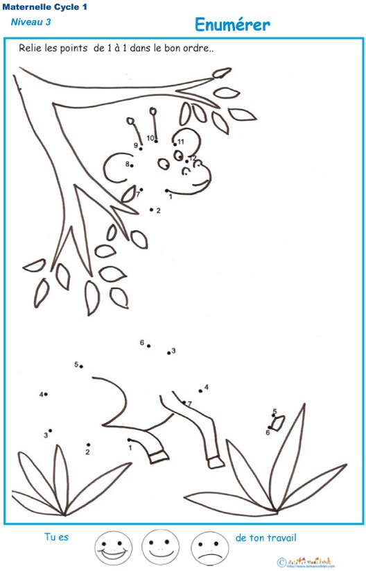 Imprimer l'exercice 6 dessin pour la num&eacute;ration GS 
