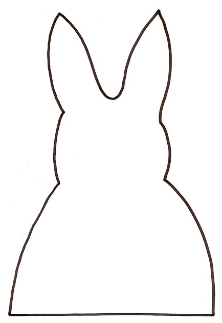 Imprimer le mod&egrave;le de chaussette lapin pour oeuf 
