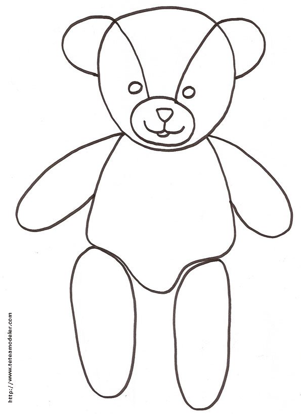 Coloriage ours en peluche
