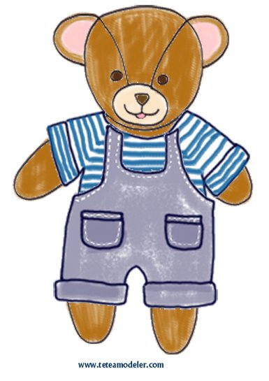Modele de nounours garcon a imprimer