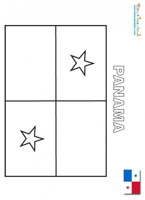 Coloriage du drapeau du Panama