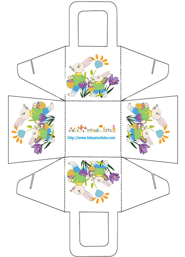 Panier a cadeau aux2 lapins
