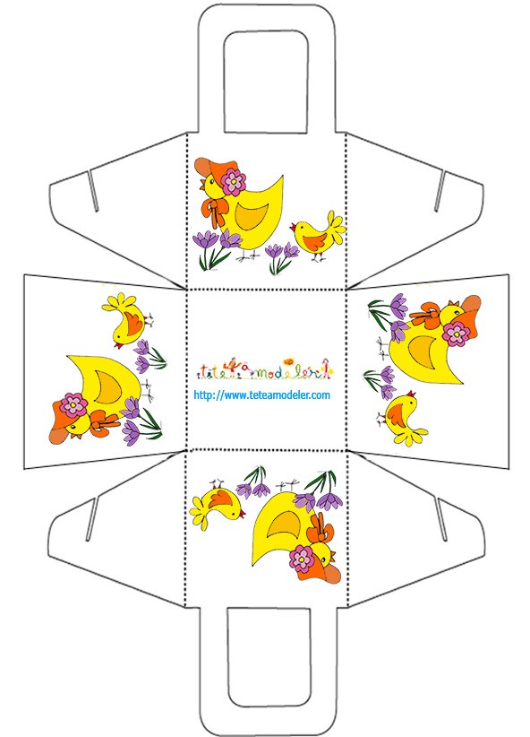 Panier poule et son poussin
