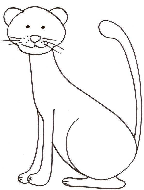 coloriage d'une panth&egrave;re
