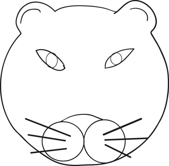 coloriage d'une t&ecirc;te de panth&egrave;re
