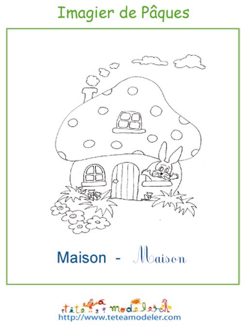 Imprimer la maison de l'imagier de P&acirc;ques
