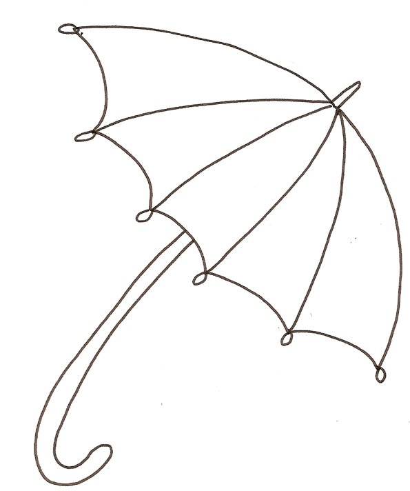 coloriage d'un parapluie
