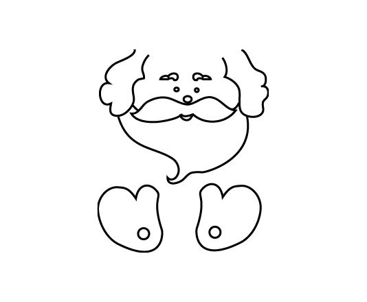 visage et moufle du p&egrave;re no&agrave;&acute;l
