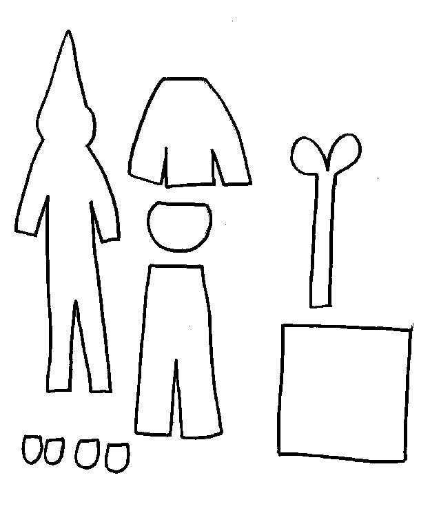 Mod&egrave;le pour frise de lutins du p&egrave;re no&euml;l

