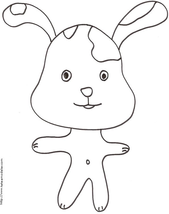 Coloriage du petit chien tout mignon aux taches
