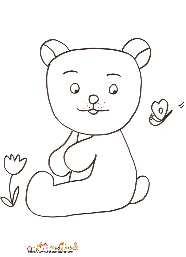 coloriage petit ours
