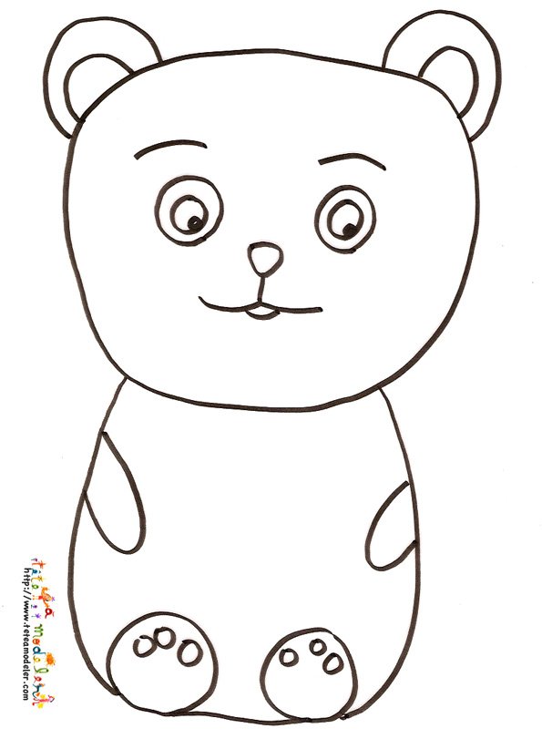 coloriage petit ours
