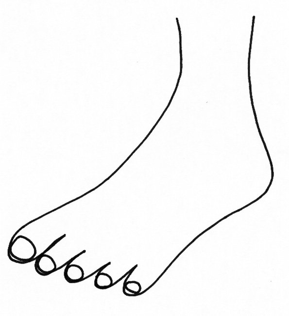 coloriage d'un pied
