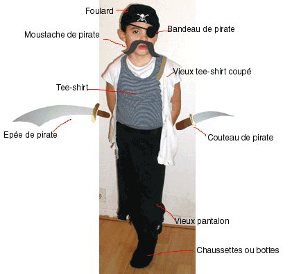 Mode d'emploi du d&eacute;guisement de pirate
