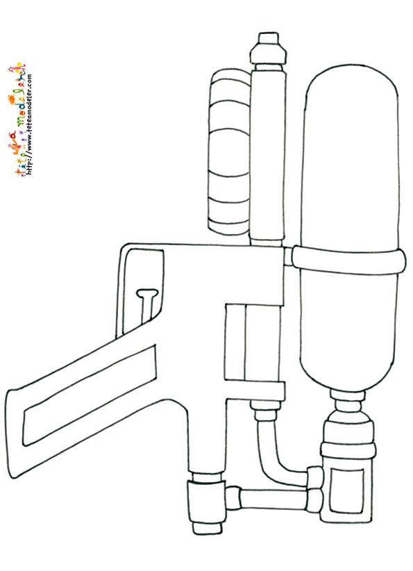 Coloriage pistolet a eau
