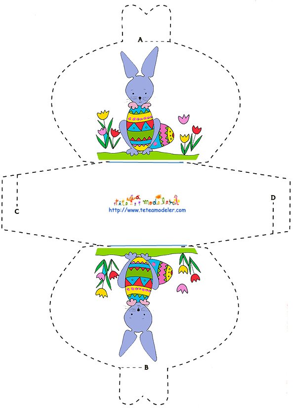 Pochette petit lapin &agrave; imprimer
