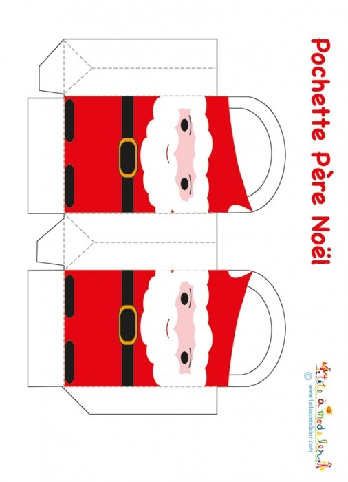 Modèle de pochette Père Noël