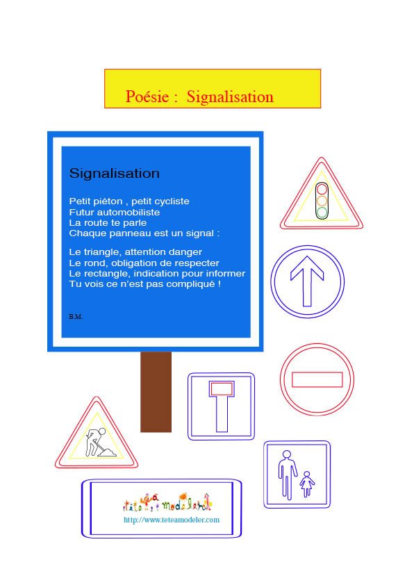 Imprimer poesie : signalisation